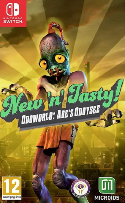 Oddworld New 'n Tasty box art for Nintendo Switch