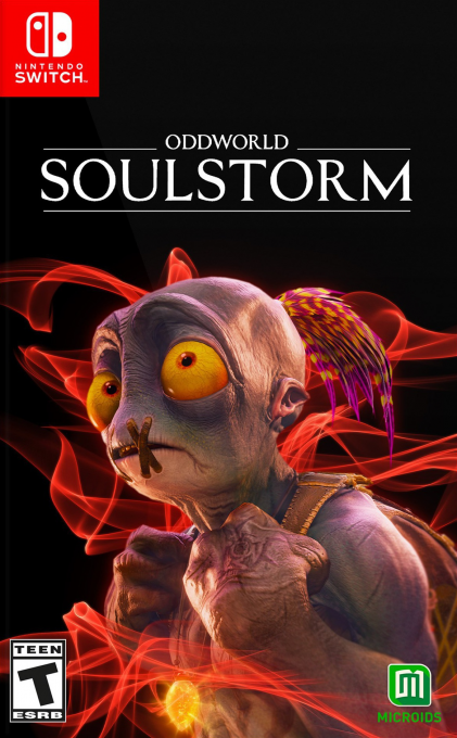 Oddworld Soulstorm box art for Nintendo Switch