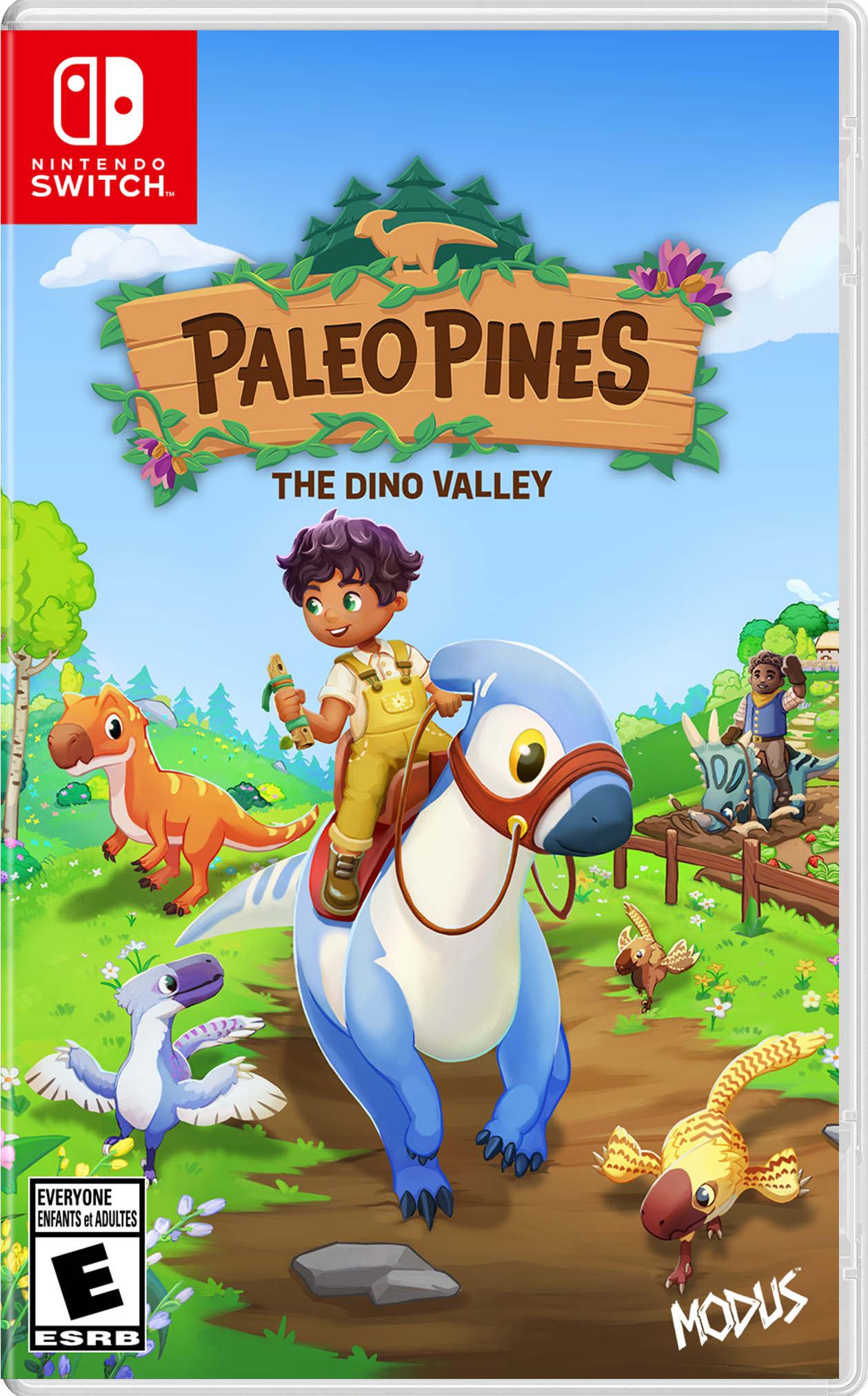 Paleo Pines: The Dino Valley box art for Nintendo Switch