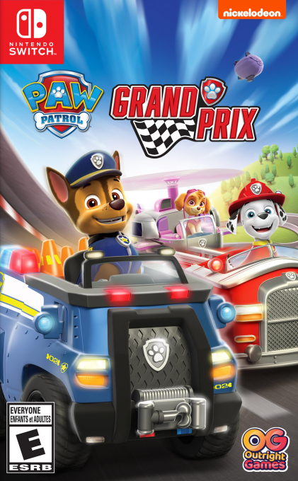 Paw Patrol Grand Prix box art for Nintendo Switch
