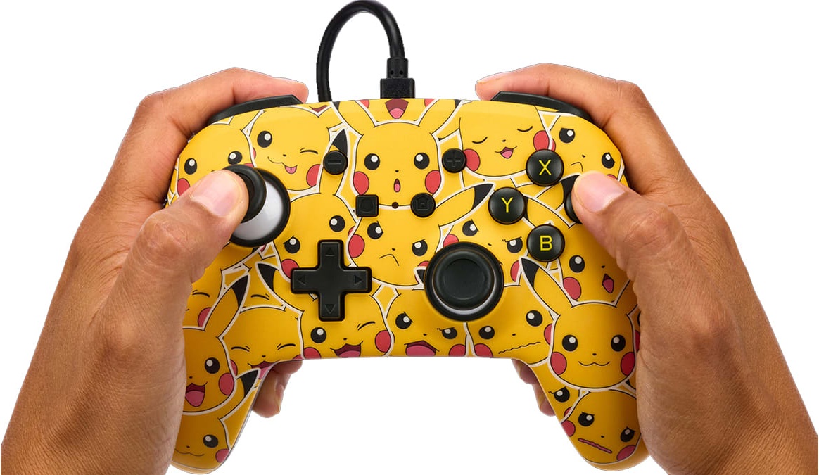 Pikachu Grey Wired Controller box art for Nintendo Switch