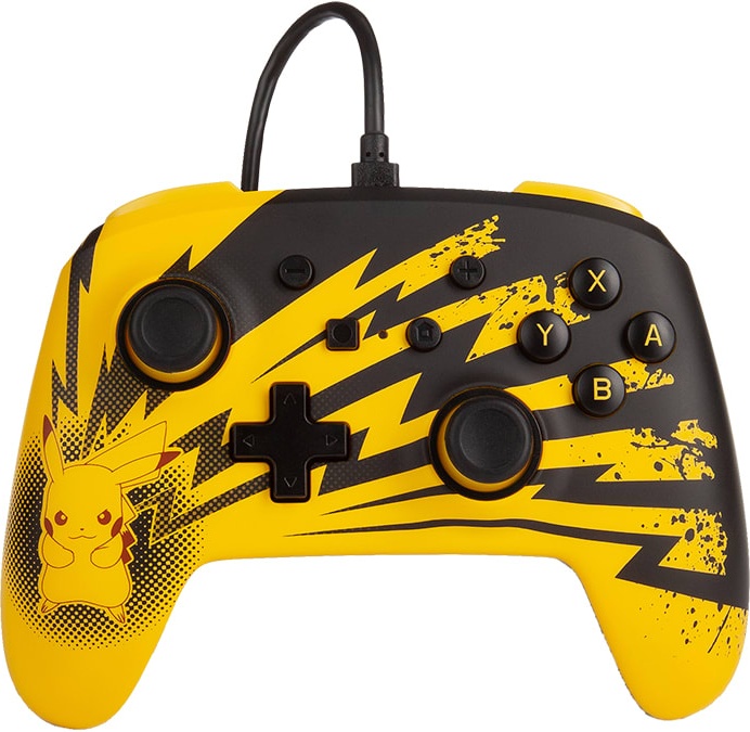 Pikachu Lightning Wired Controller box art for Nintendo Switch