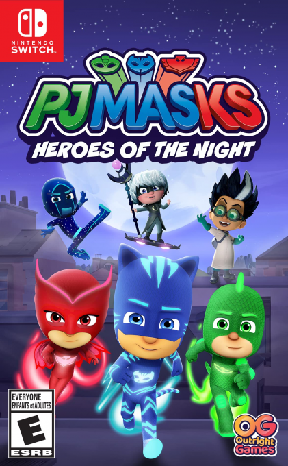 PJ Masks: Heroes of the Night box art for Nintendo Switch