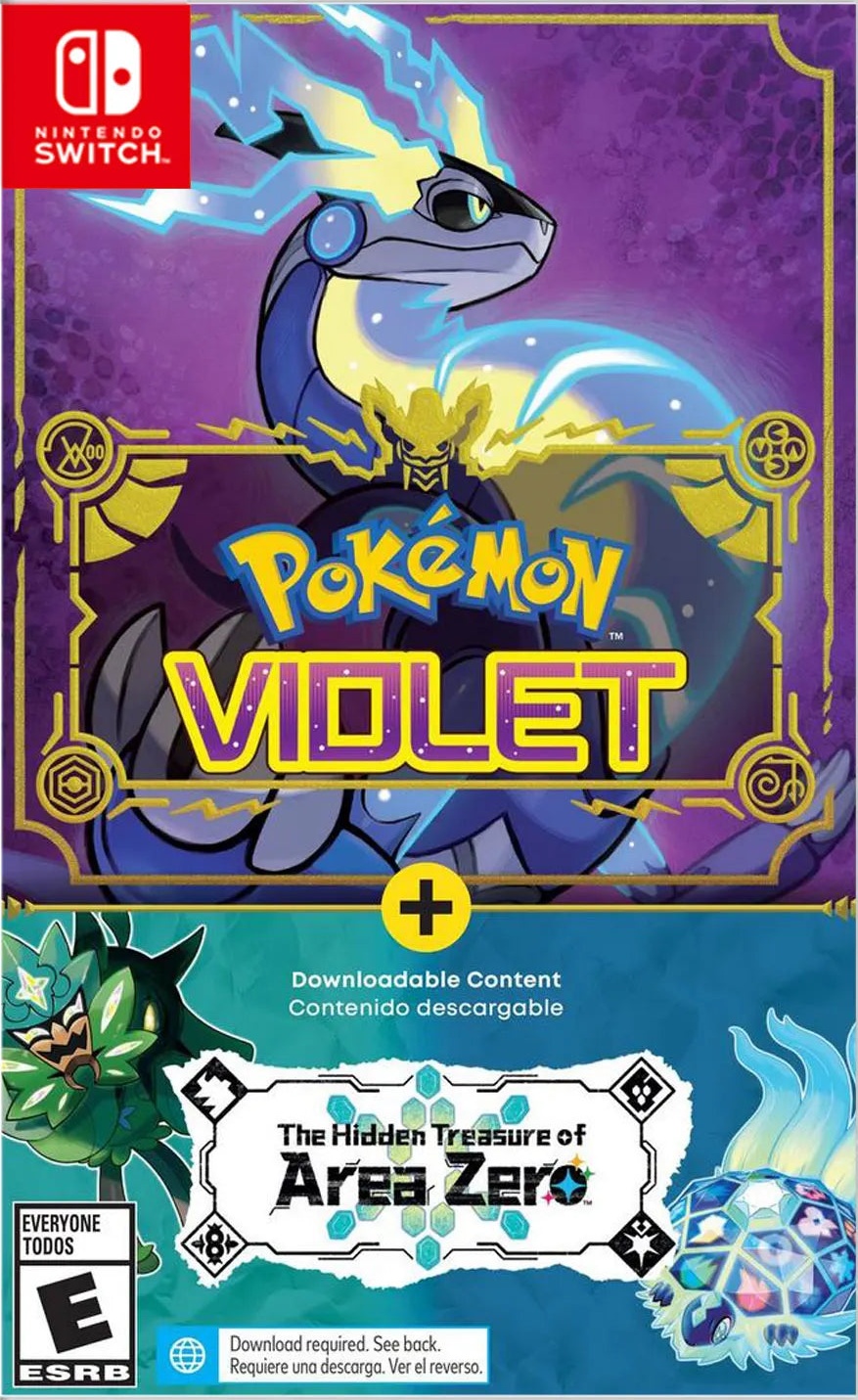 Pokemon Violet + The Hidden Treasure Of Area Zero box art for Nintendo Switch
