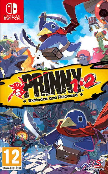 Prinny 1 & 2 Exploded And Reloaded box art for Nintendo Switch