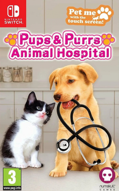 Pups & Purrs Animal Hospital box art for Nintendo Switch