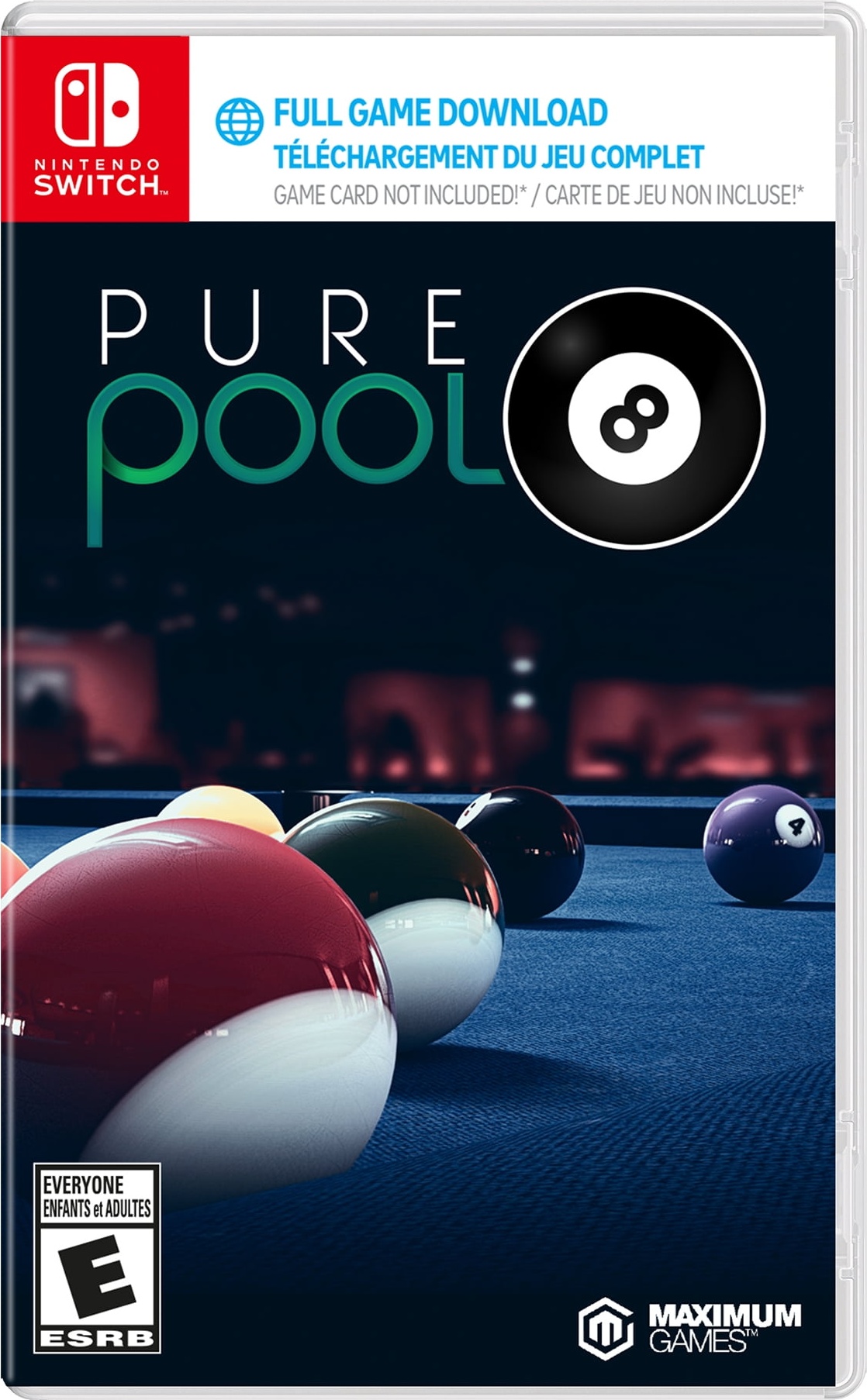 Pure Pool box art for Nintendo Switch