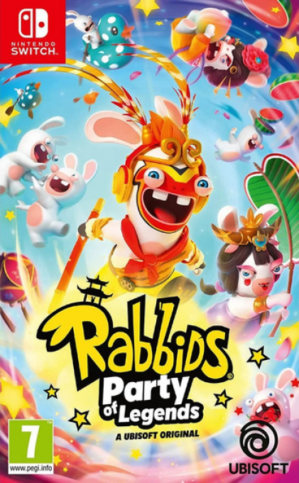 Rabbids Party of Legends box art for Nintendo Switch