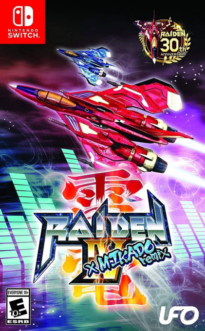 Raiden IV x MIKADO Remix box art for Nintendo Switch