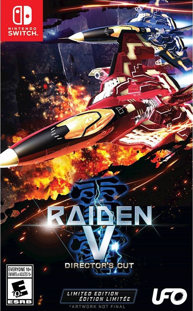 Raiden V Director's Cut box art for Nintendo Switch