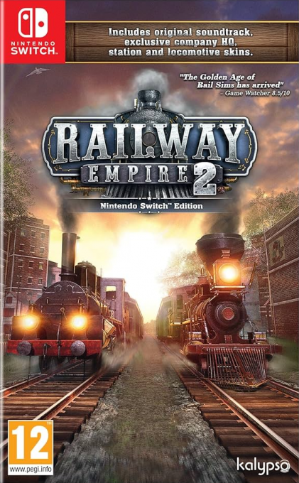 Railway Empire 2 box art for Nintendo Switch