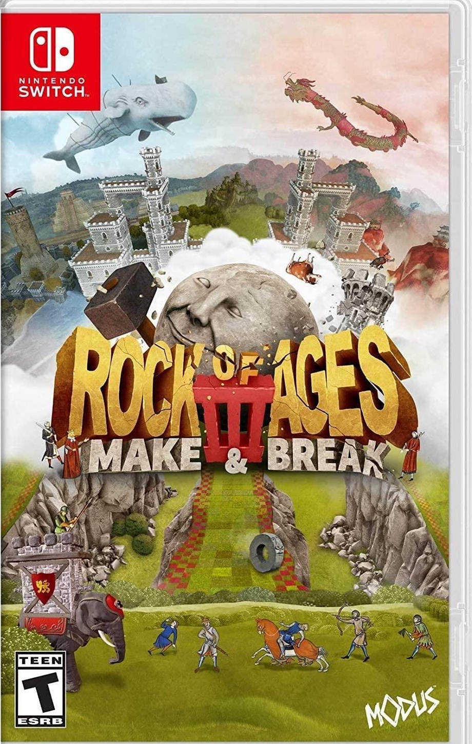 Rock of Ages III: Make & Break box art for Nintendo Switch