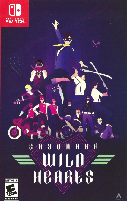 Sayonara Wild Hearts box art for Nintendo Switch