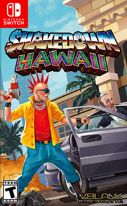 Shakedown Hawaii box art for Nintendo Switch