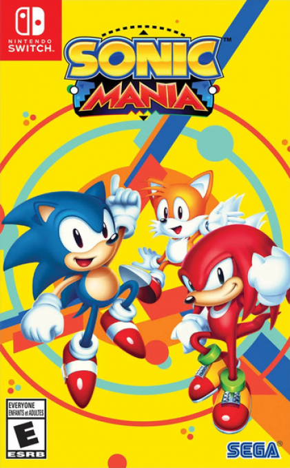 Sonic Mania box art for Nintendo Switch