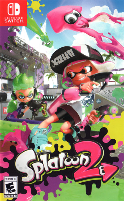 Splatoon 2 + Splatoon 2: Salmon Run box art for Nintendo Switch