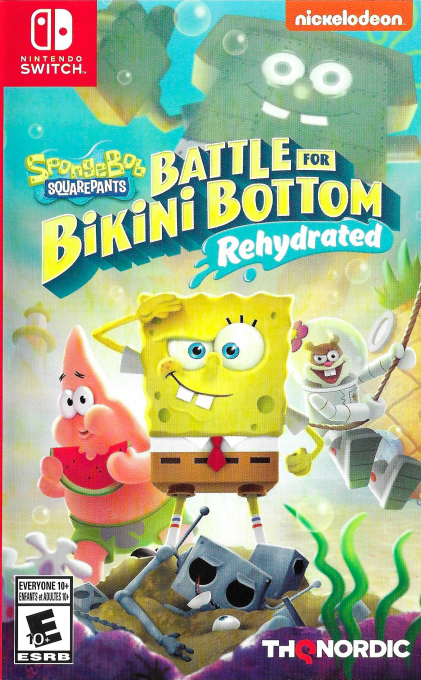 SpongeBob SquarePants Battle for Bikini Bottom Rehydrated box art for Nintendo Switch
