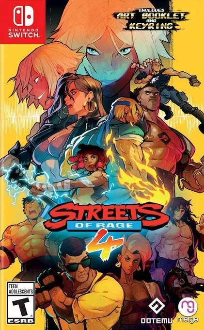 Streets of Rage 4 box art for Nintendo Switch