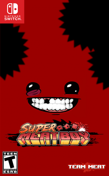 Super Meat Boy box art for Nintendo Switch