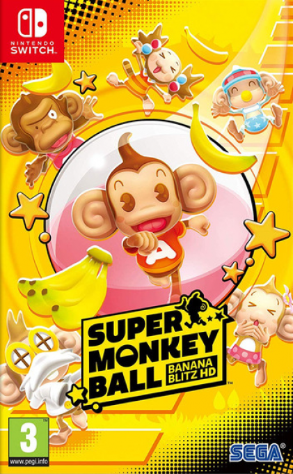 Super Monkey Ball: Banana Blitz HD box art for Nintendo Switch