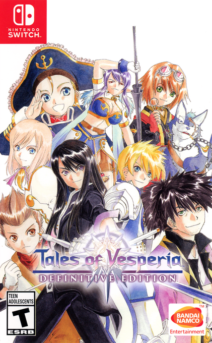 Tales of Vesperia Definitive Edition box art for Nintendo Switch