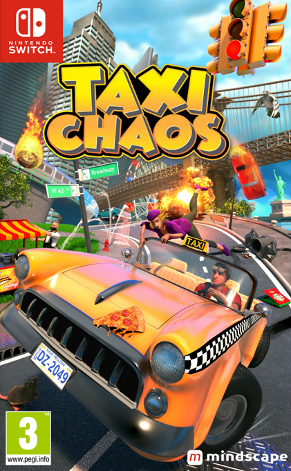 Taxi Chaos box art for Nintendo Switch