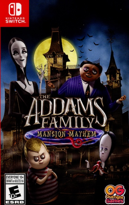 The Addams Family: Mansion Mayhem box art for Nintendo Switch