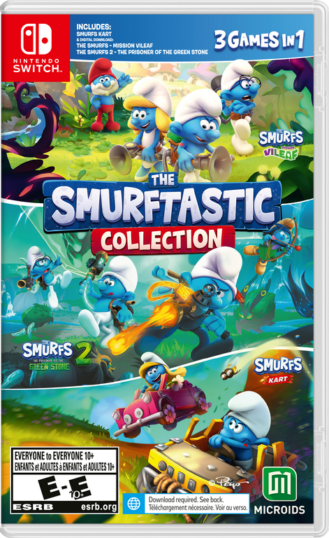 The Smurfastic Collection box art for Nintendo Switch