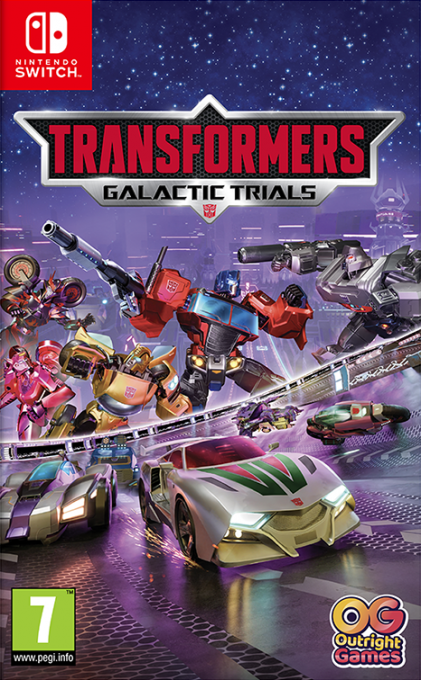 Transformers: Galactic Trials box art for Nintendo Switch