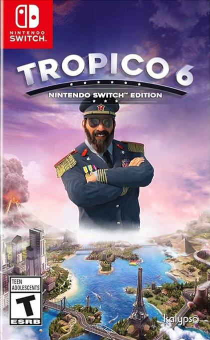 Tropico 6 box art for Nintendo Switch