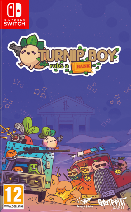 Turnip Boy Robs A Bank box art for Nintendo Switch