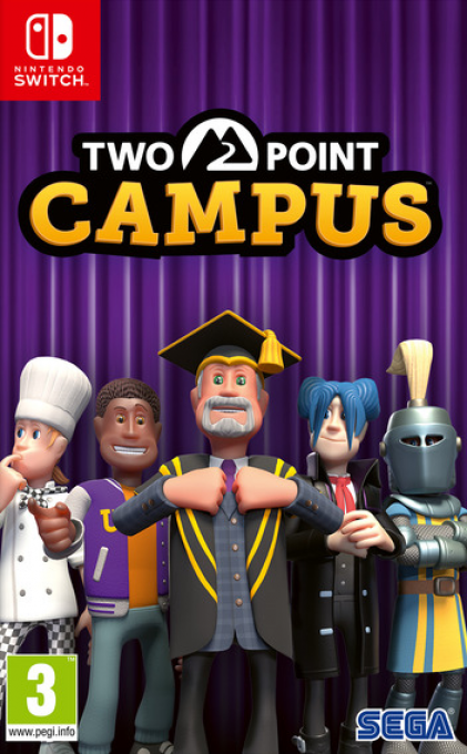 Two Point Campus box art for Nintendo Switch