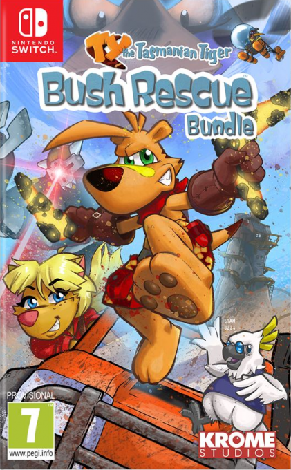 TY The Tasmanian Tiger: Bush Rescue Bundle box art for Nintendo Switch