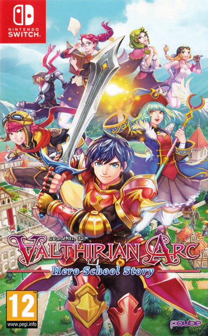Valthirian Arc Hero School Story box art for Nintendo Switch