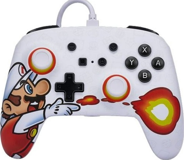 White Wired Controller box art for Nintendo Switch