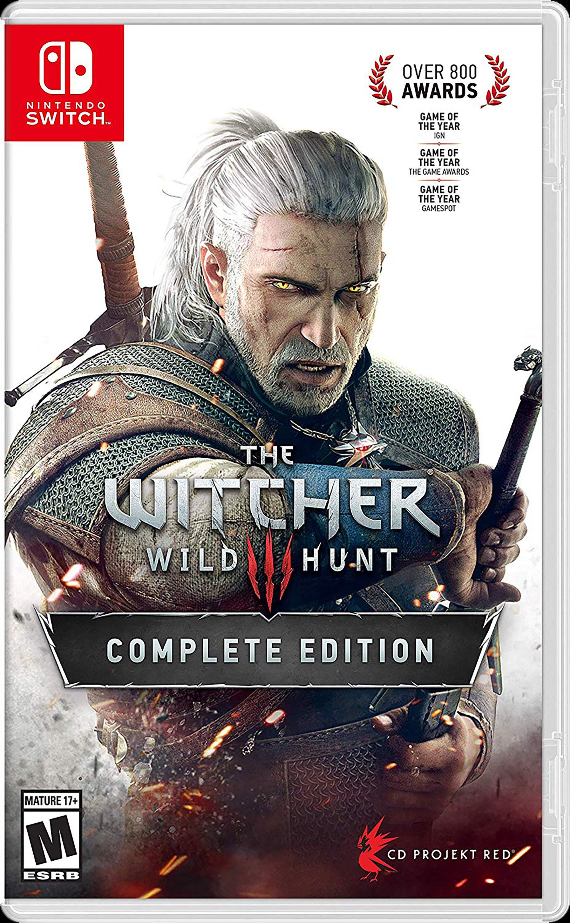 Witcher 3 Wild Hunt Complete Edition box art for Nintendo Switch