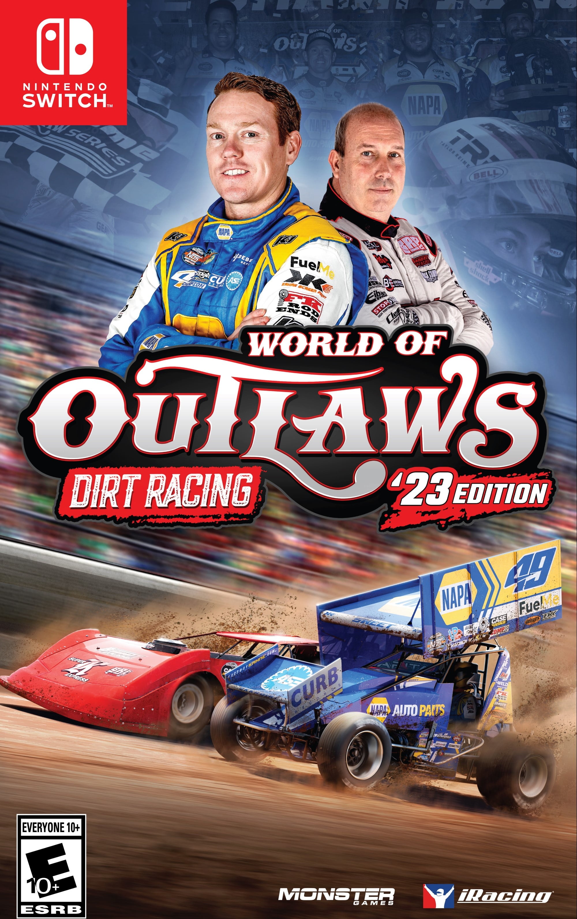 World Of Outlaws: Dirt Racing 2023 box art for Nintendo Switch