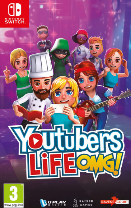 Youtubers Life OMG box art for Nintendo Switch