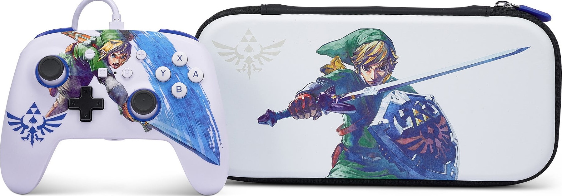 Zelda Wired Controller and Slim Case box art for Nintendo Switch