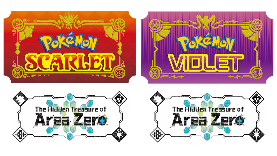 Pokemon Scarlet + The Hidden Treasure of Area Zero logo for Nintendo Switch