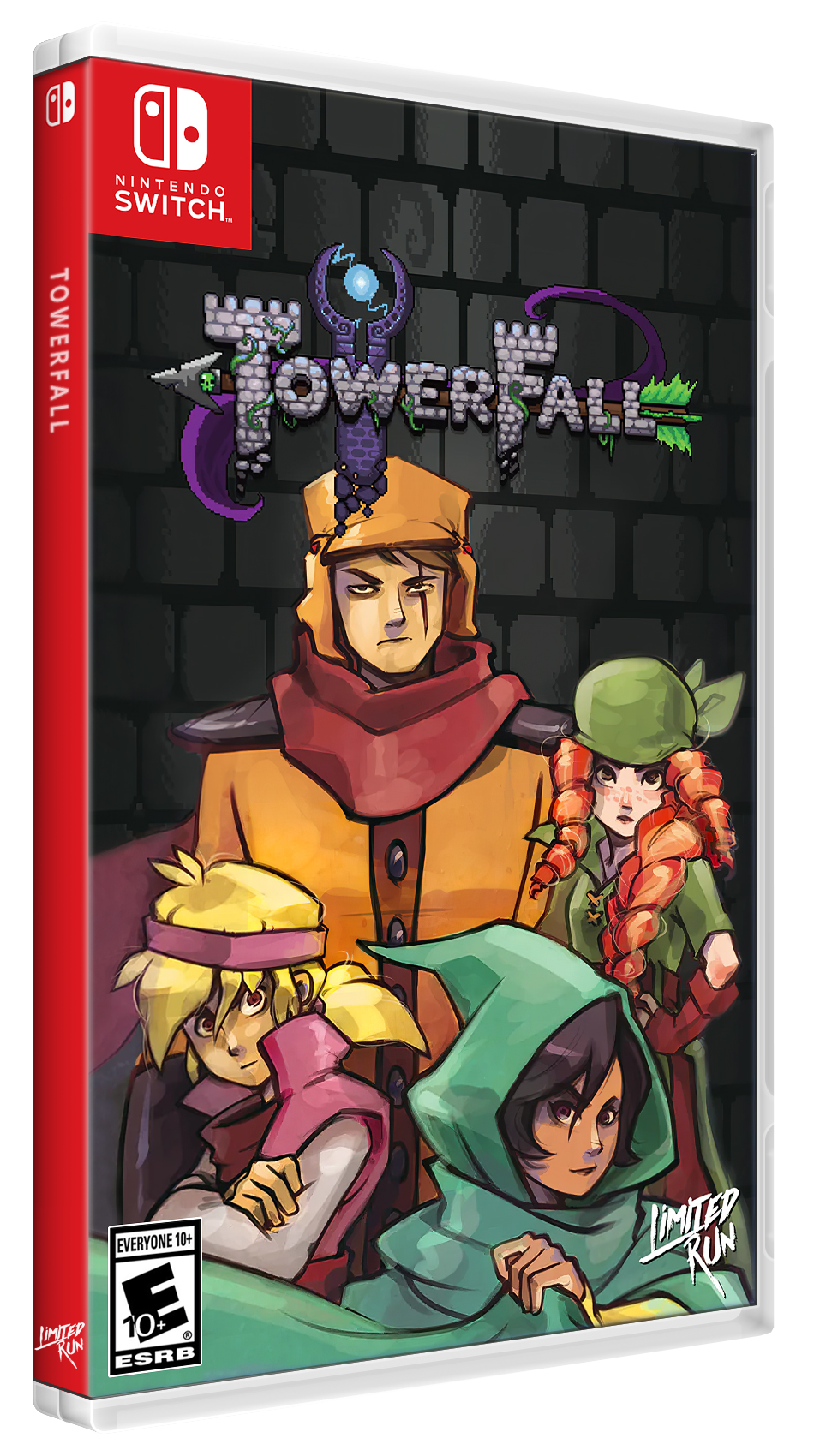 Towerfall logo for Nintendo Switch