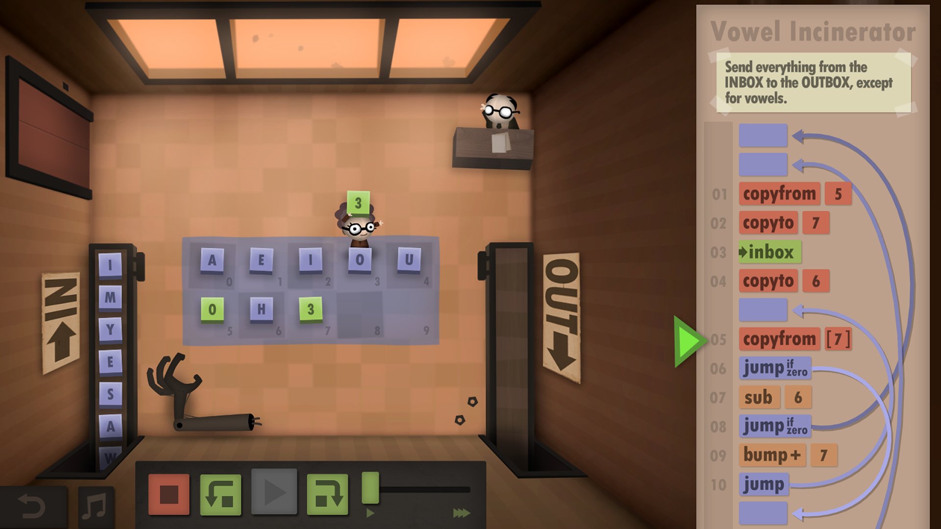 Human Resource Machine Deluxe screenshot 2 for Nintendo Switch