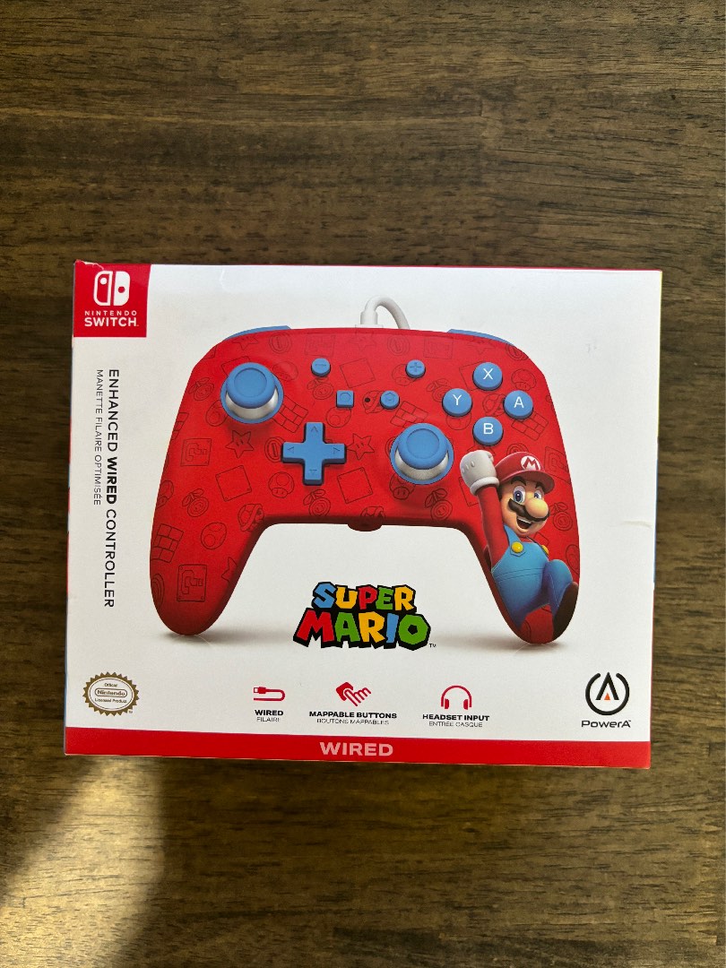 Mario Red & White Wired Controller screenshot 2 for Nintendo Switch