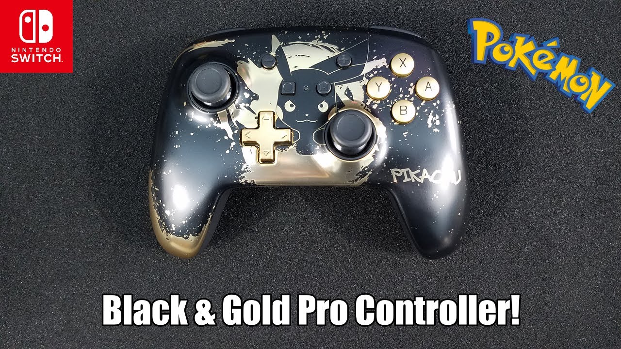 Pikachu Black & Gold Wireless Controller screenshot 2 for Nintendo Switch