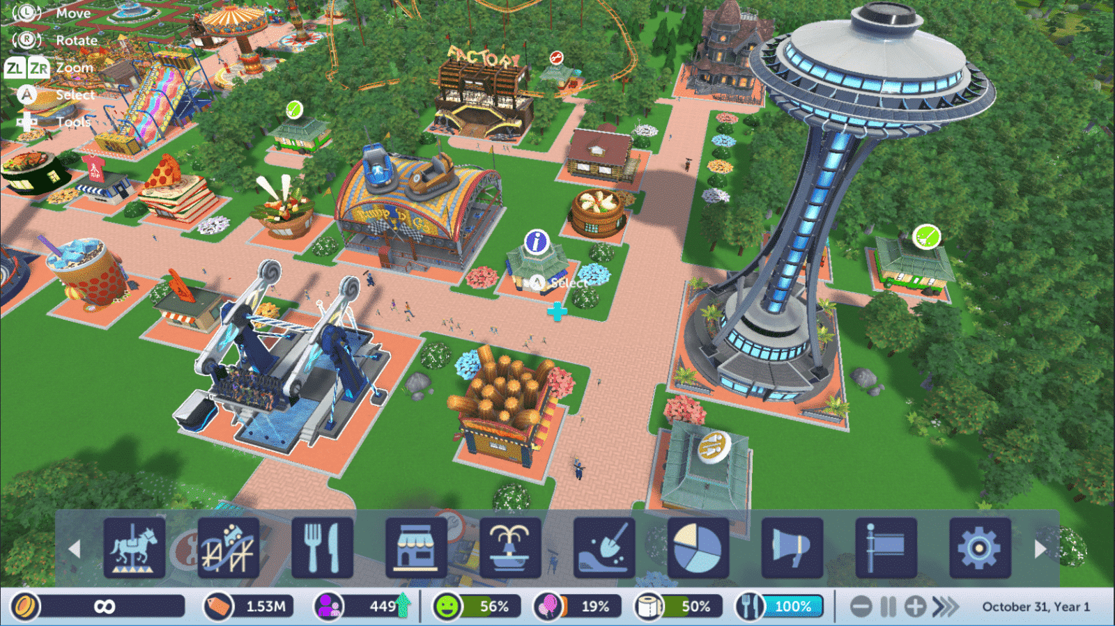 Roller Coaster Tycoon Adventures screenshot 5 for Nintendo Switch