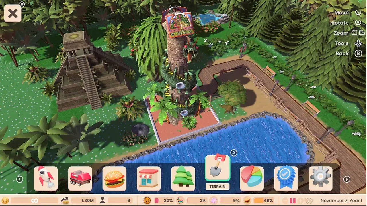 Roller Coaster Tycoon Adventures Deluxe screenshot 3 for Nintendo Switch