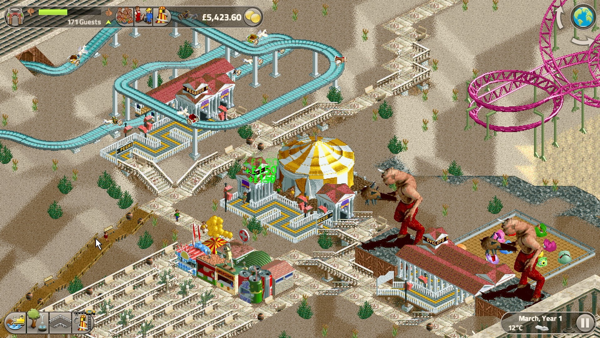 Roller Coaster Tycoon Classic screenshot 4 for Nintendo Switch