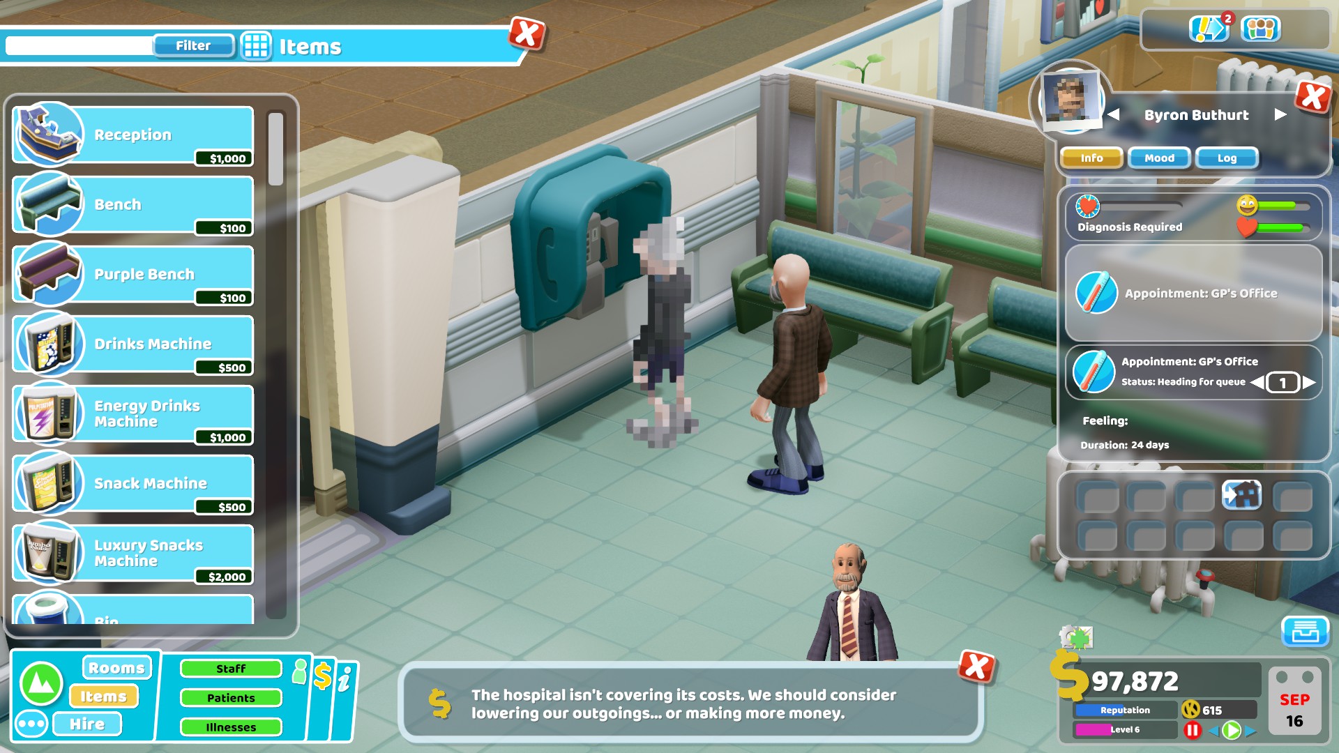 Two Point Hospital screenshot 4 for Nintendo Switch