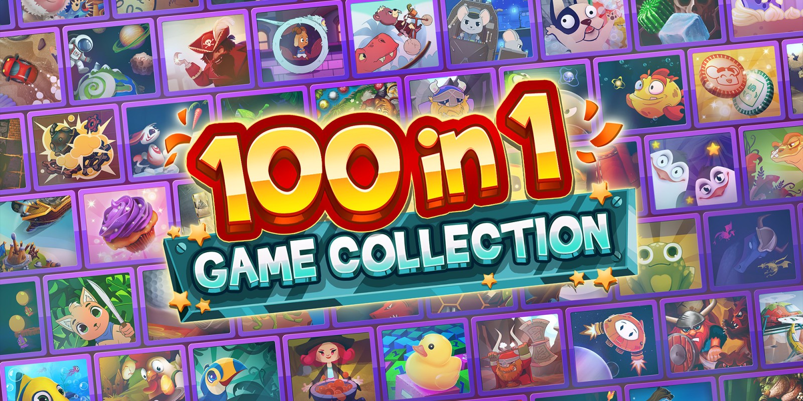 100 In 1 Game Collection title screen for Nintendo Switch