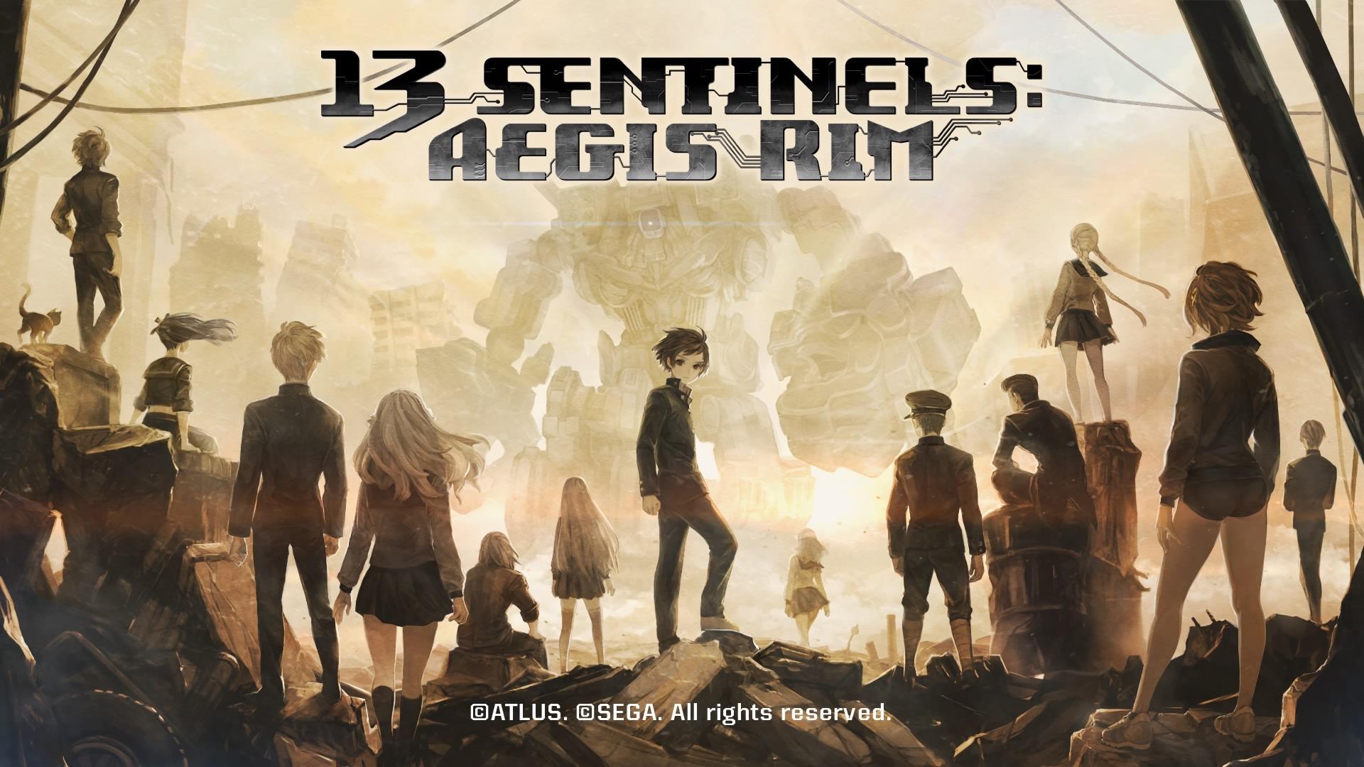 13 Sentinels: Aegis Rim title screen for Nintendo Switch